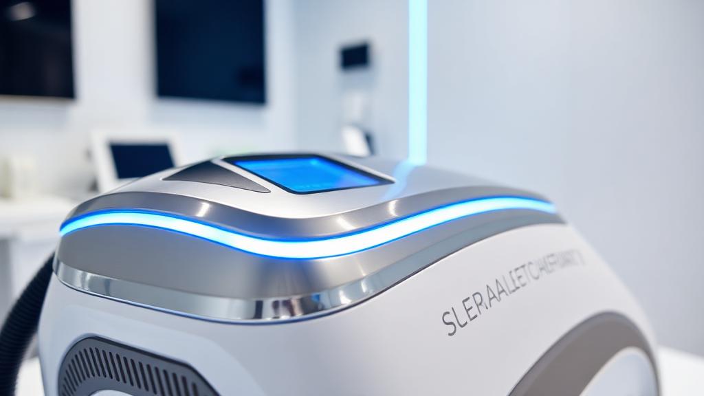 Tecnologia avançada de estética e dispositivo laser em clínica